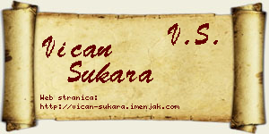 Vićan Sukara vizit kartica